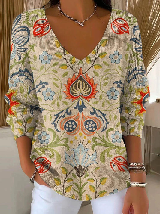 Beatrice | Elegant V-Neck Knit Sweater