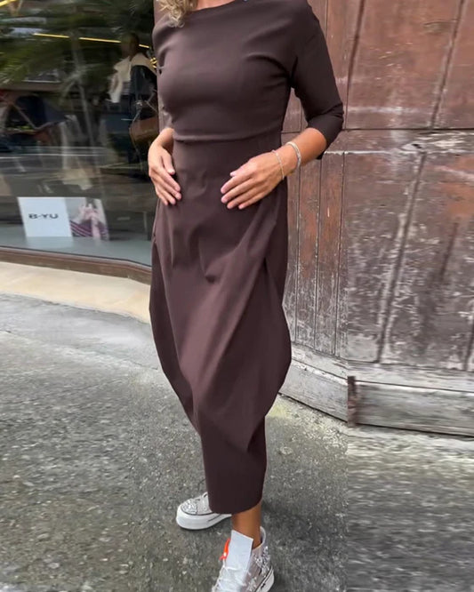 MM|  Long-Sleeve Pocket Dress