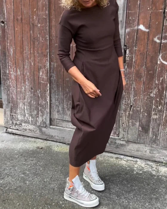 MM|  Long-Sleeve Pocket Dress