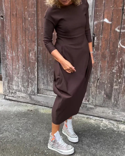 MM|  Long-Sleeve Pocket Dress