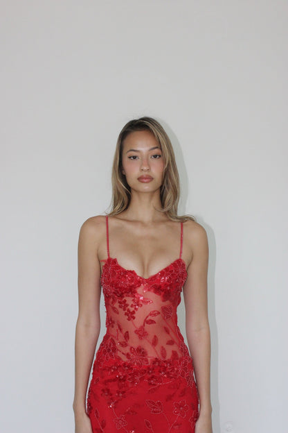 ABELLA EMBELLISHED MAXI DRESS