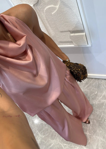Satin Draped 2 Piece Set