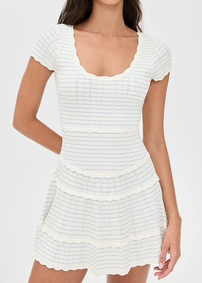 Clarine | Scalloped Knit 2-Piece Set