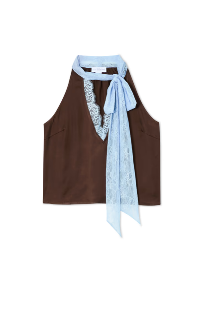 MM| Chocolate Blue Lace Set