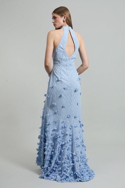 ALI EMBELLISHED BRODERIE MAXI DRESS