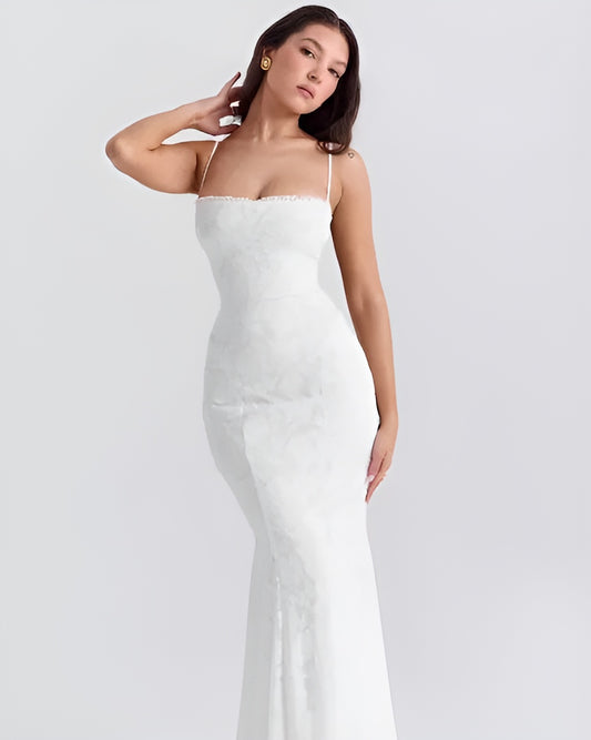 Celeste Lace Backless Maxi Dress