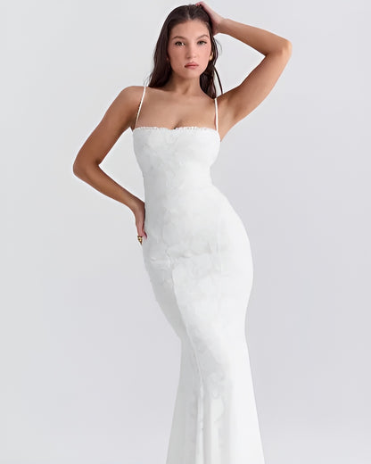 Celeste Lace Backless Maxi Dress