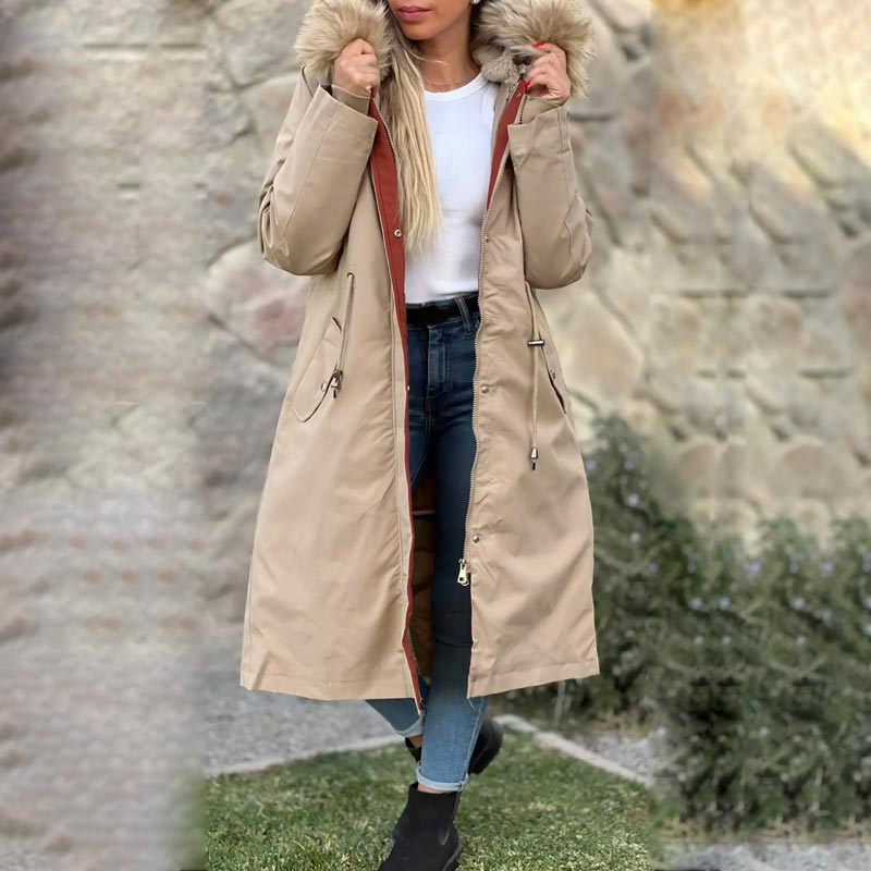 Frostra™ – Hooded Women’s Winter Jacket with Soft Collar